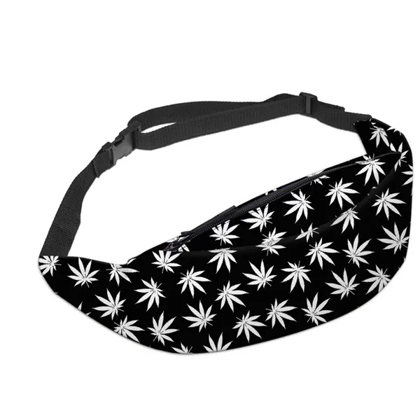 YB-6 Deanfun 3D печатных поясные сумки черный поясная сумка с молнией для женщин Путешествия YB6 - Цвет: YB-6