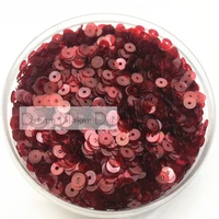 50g5000pcs 4mm transparent red color flat round loose sequins paillettes sewing wedding crafts confetti decoration