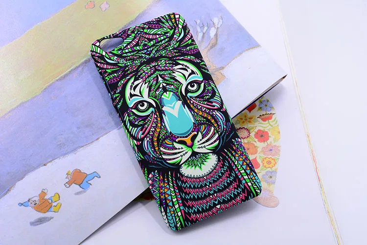 Новый 3D Рельеф Бренд Животных Лев Волк Pattern Сова Жесткий Задняя Крышка phone case для