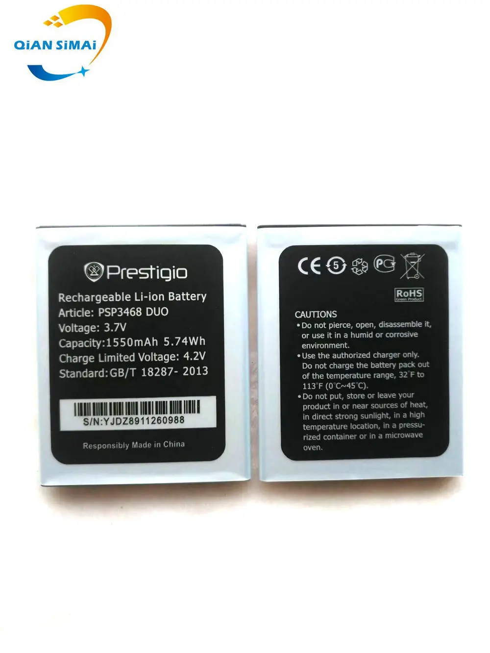 

Аккумулятор QiAN SiMAi для Prestigio Wise OK3 Wize N3 3468 PSP3468 DUO, 1 шт.