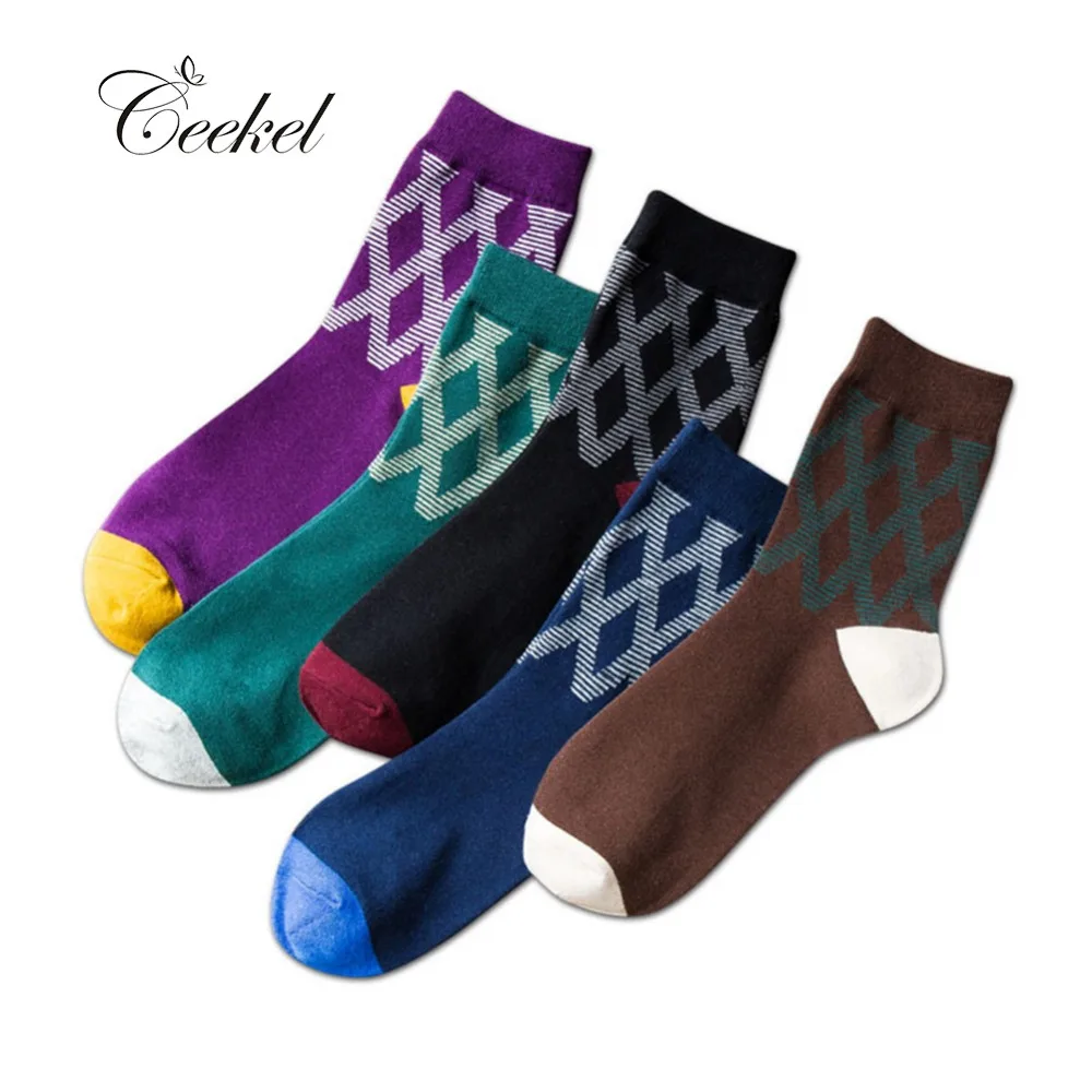 Laetus Mens Solid Цвет diamond Клетчатый узор до середины икры высокие мягкие удобные