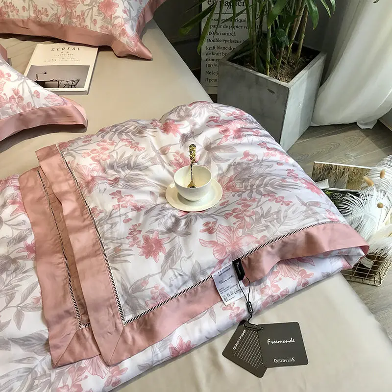huayu 60 S Tencel хлопковые летние стеганые одеяла одеяло с растительным принтом кровать одеяло King size покрывало для мальчиков ленивая кровать домашний текстиль colchas - Цвет: huayu