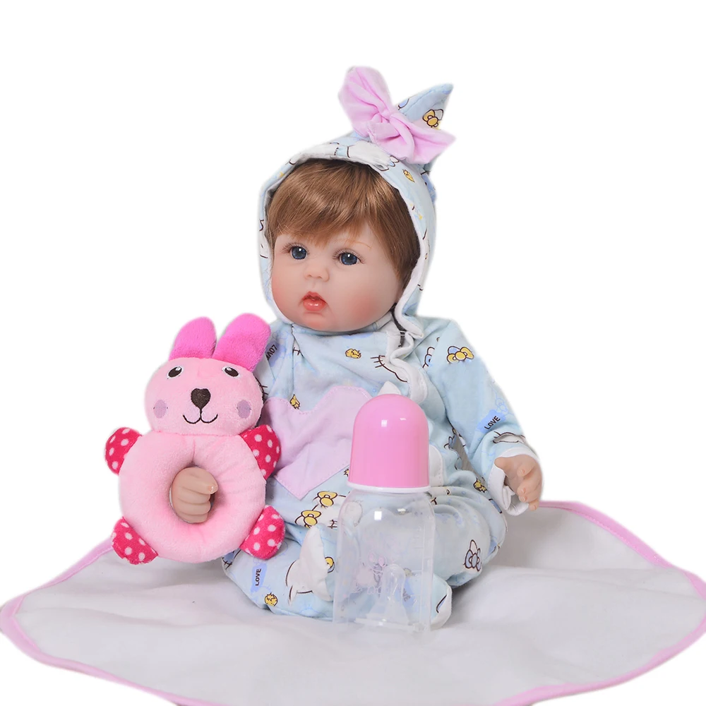 KEIUMI Реалистичная 17 ''Reborn Baby Girl Мягкая силиконовая игрушка для тела Модная
