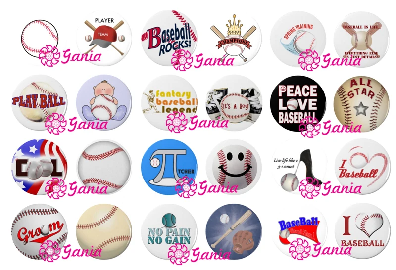 24 шт./лот смешанные Сменные ювелирные изделия сделай сам Спортивная бейсбольная