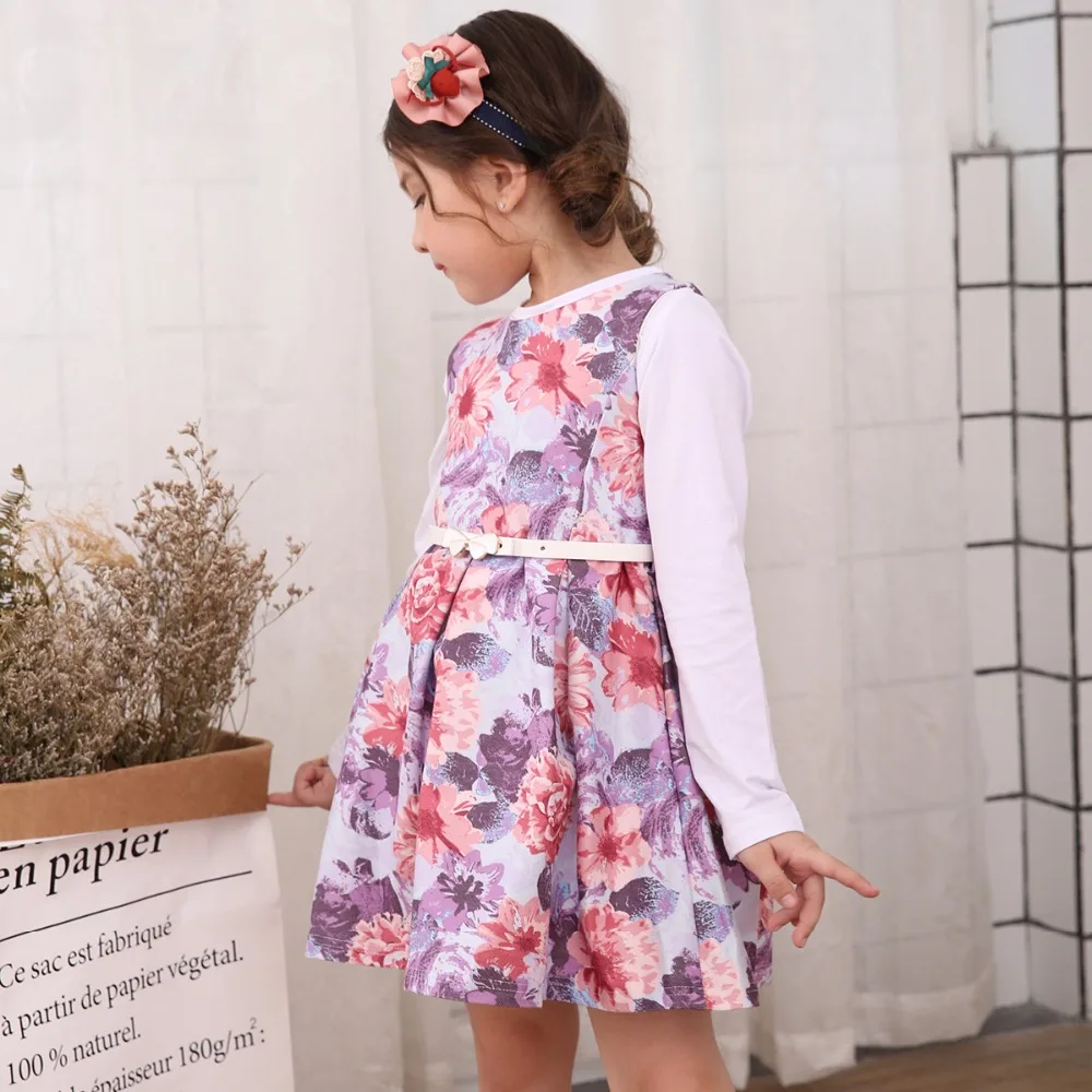 Hot Selling Kid Girls Cotton A-Line Sleeveless Dresses All Match Girl's Dress Fashion | Детская одежда и обувь