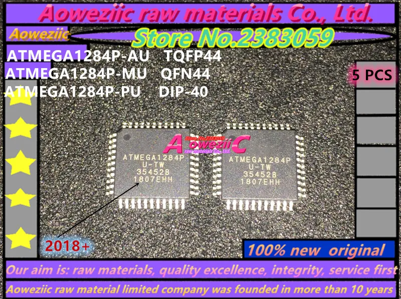 Aoweziic 2017 + 100 новый оригинальный ATMEGA1284P фонарь TQFP44 QFN44 DIP-40 микроконтроллер |