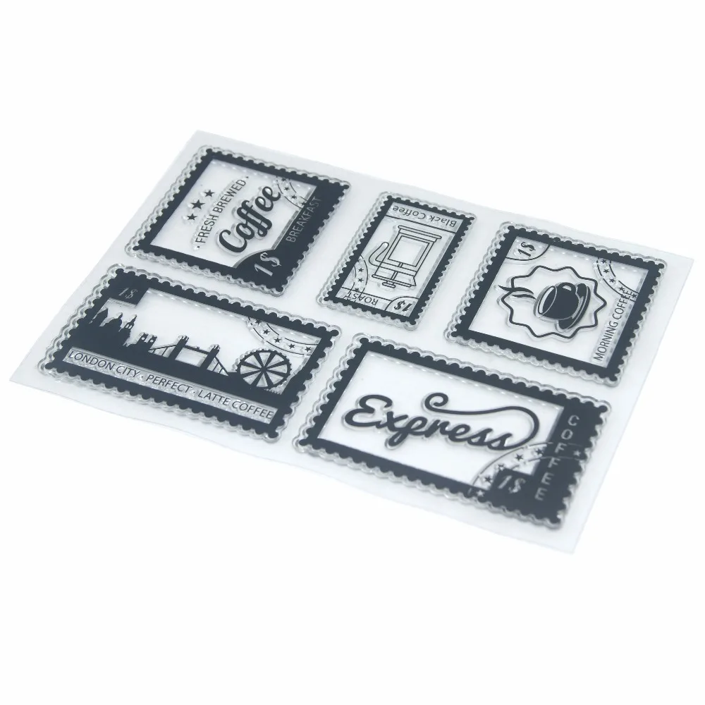 Coffee The Stamps Transparent Clear Silicone Stamp/Seal for DIY Scrapbooking/photo Album Decorative Stamp Sheets 11*16cm | Канцтовары