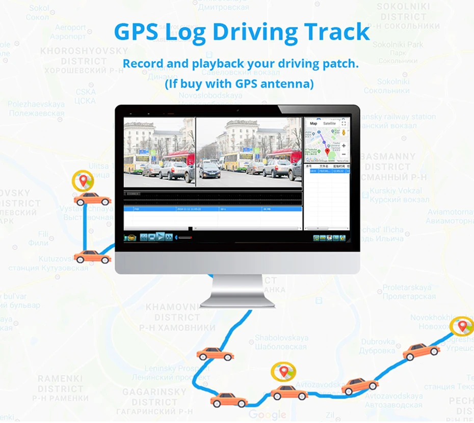 2019 новейшее 10 &quotзеркало GPS камера памяти регистратор Двойные камеры HD1080P