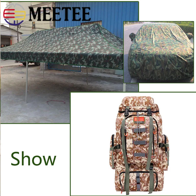 Meetee 100/200X150 см 210D Камуфляжный водонепроницаемый тканевый зонтик ткань Оксфорд DIY непромокаемая тканевая сумка для уличной палатки прошитый материал