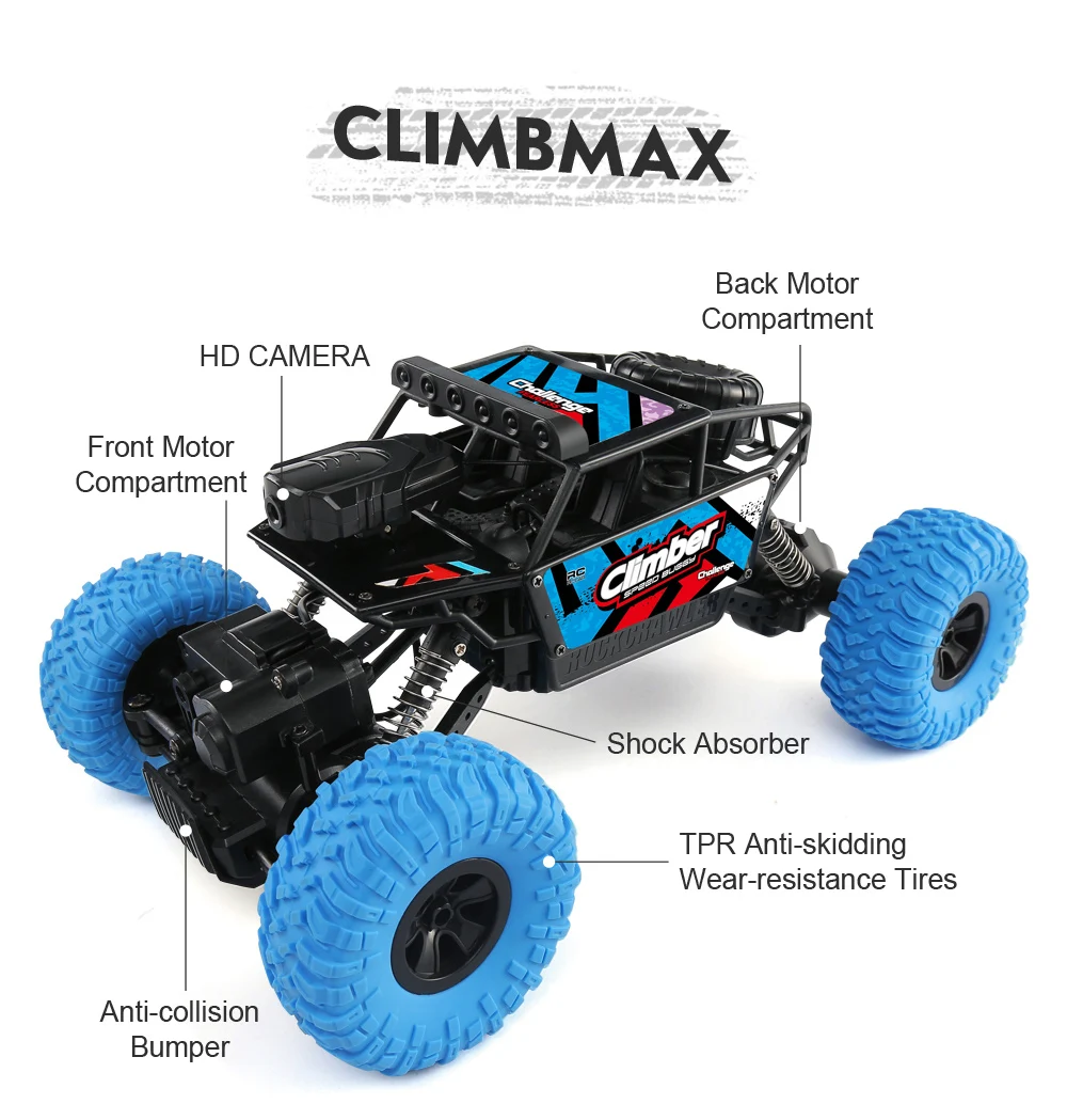 JJRC Q45 диск альпинистский автомобиль с дистанционным управлением 2,4G 1:18 4WD RC альпинистский автомобиль с Wifi FPV HD камерой внедорожный приложение управление RC автомобиль