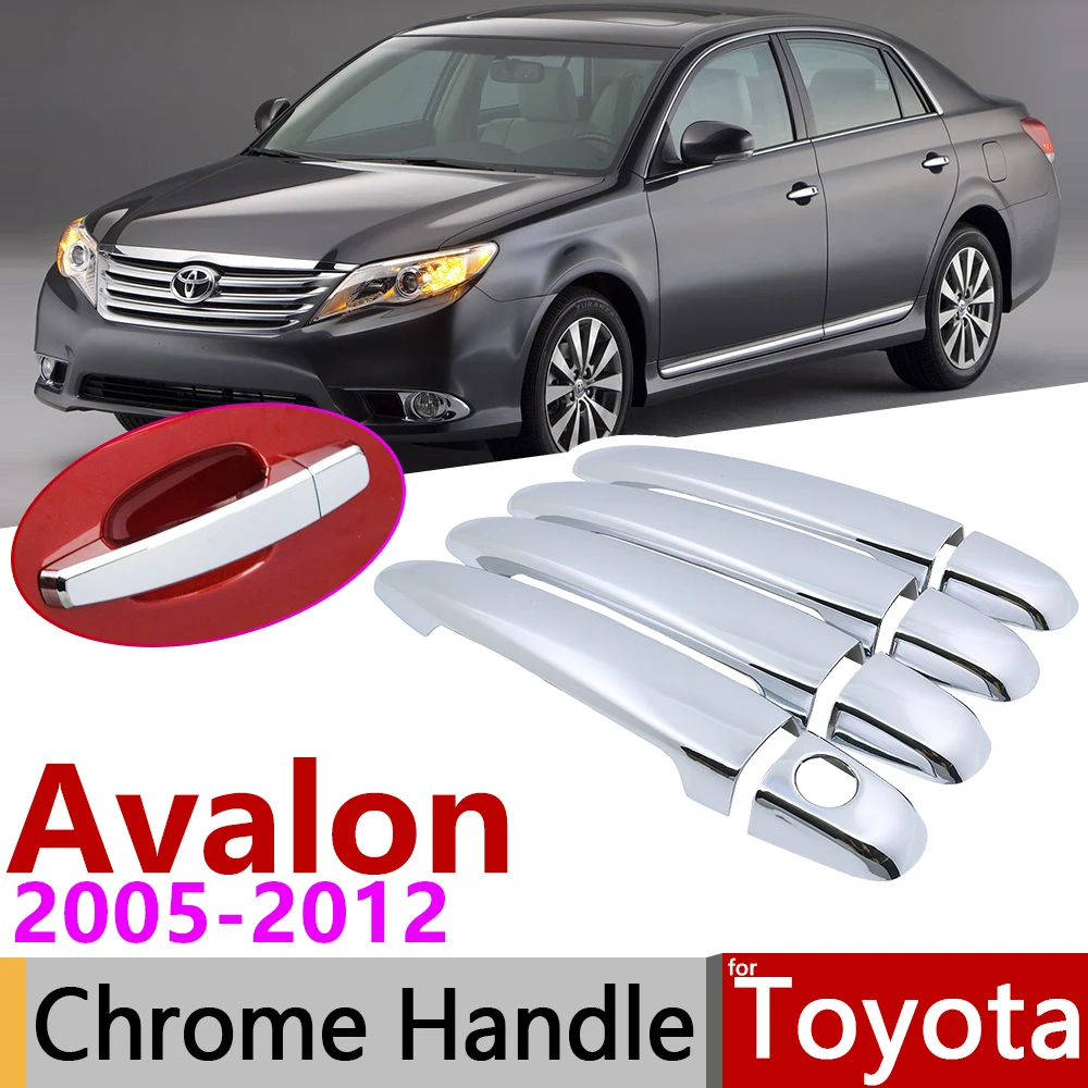 

for Toyota Avalon XX30 2005~2012 Chrome Exterior Door Handle Cover Car Accessories Stickers Trim Set 2006 2008 2009 2010 2011