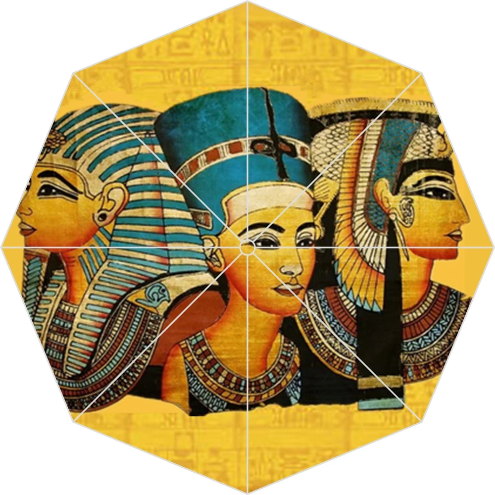 Новый египетский пергаментный Pharoahs Tutankhamun автоматический зонт модный пляжный с