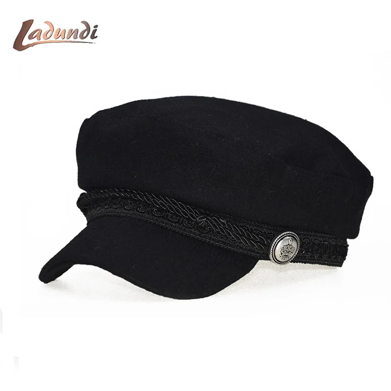 Модная шерстяная шапка с кружевной короной Женская Повседневная Уличная Кепка