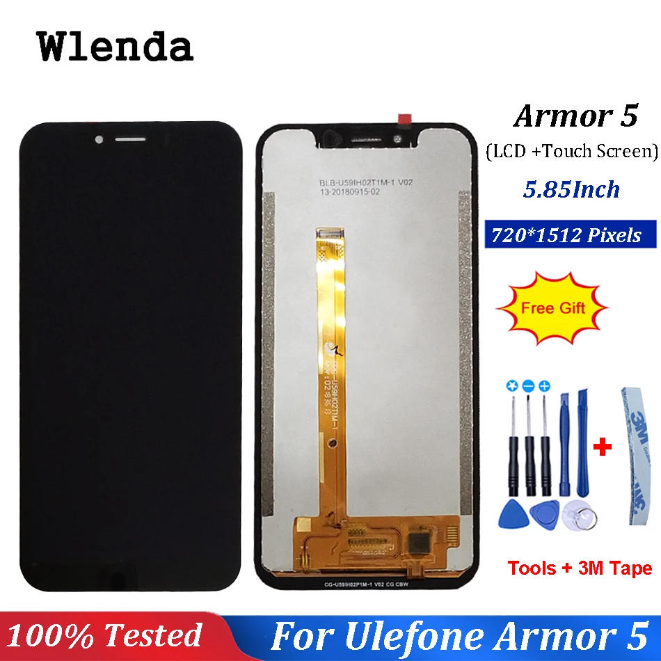 Для Ulefone Armor 5 ЖК дисплей и сенсорный экран 85 дюймов 100% Новый ремонт 1512x720 lcd для Uefone