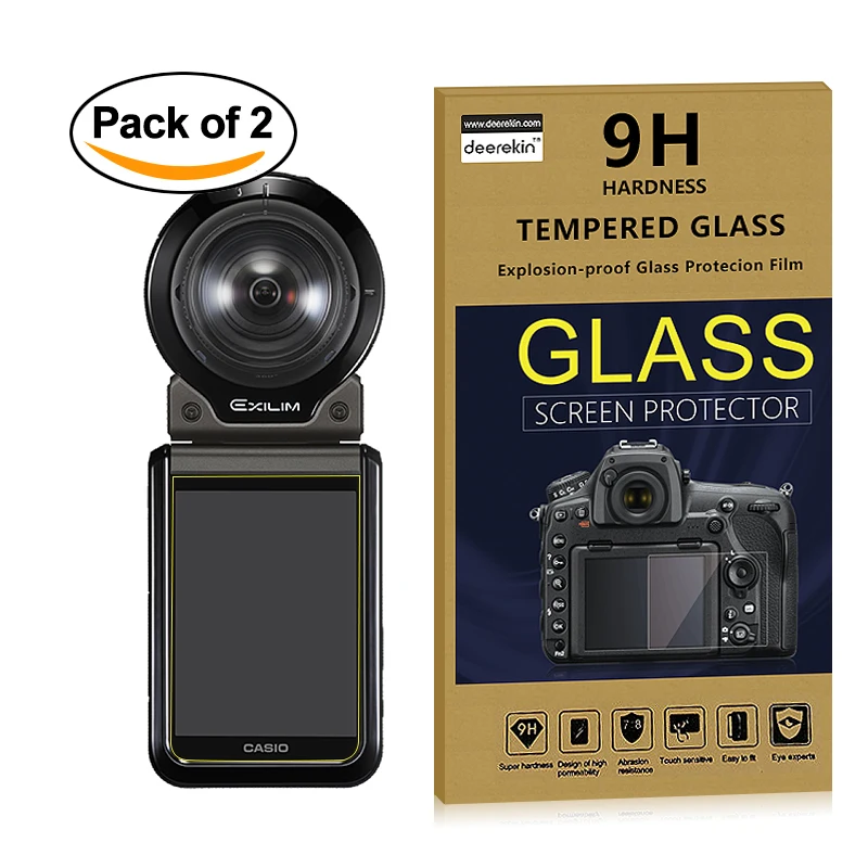 

2 шт., самоклеящаяся защитная пленка для ЖК-экрана 0,3 мм для цифровой камеры CASIO FR200, FR100, FR110, FR100L, FR110H