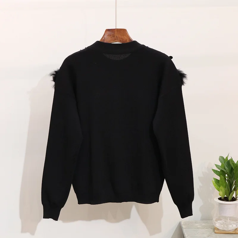 Весна Осень комплект из 2 предметов 2019 женский ручной работы с пайетками вязаный