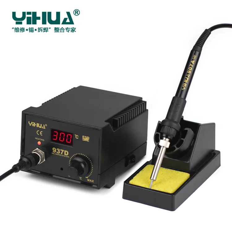 Цифровая паяльная станция YIHUA 937D с контролем температуры 220 В/110 В ЕС/США 50 Вт ESD |