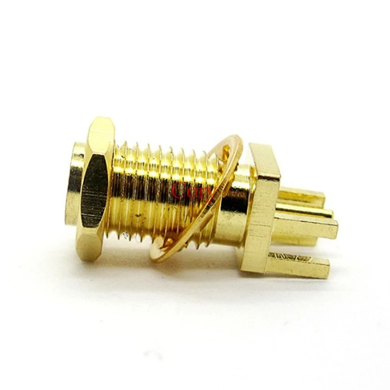 

10pcs SMA Male for 1.6mm thick solder edge PCB mount straight RF connector Gold plated PCB SMA Male Coaxial Connector CZYC