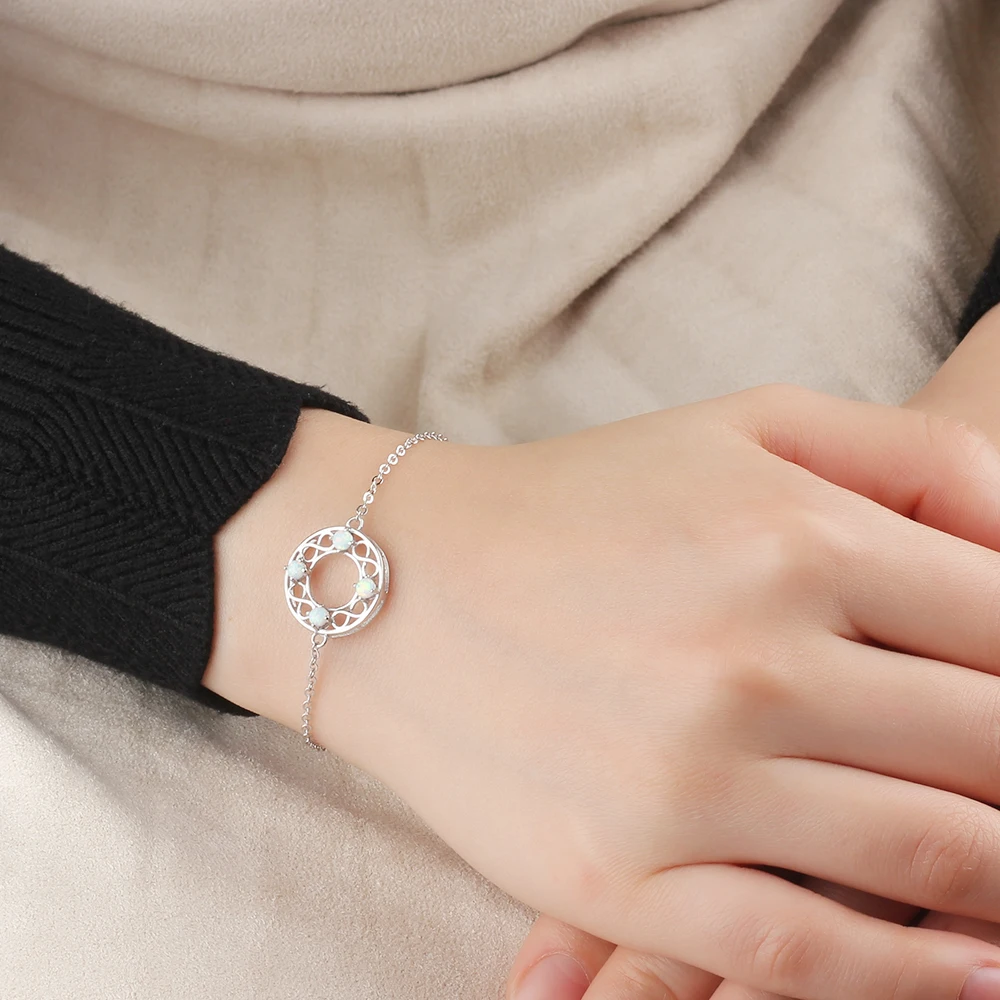 Женский браслет из серебра 925 пробы с молочным опалом|bracelets for|sterling silver bracelet925 sterling