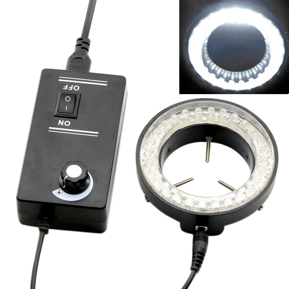 ZOOM 6W 60 LED Регулируемая кольцевая осветительная лампа для Стерео Зум Микроскопа