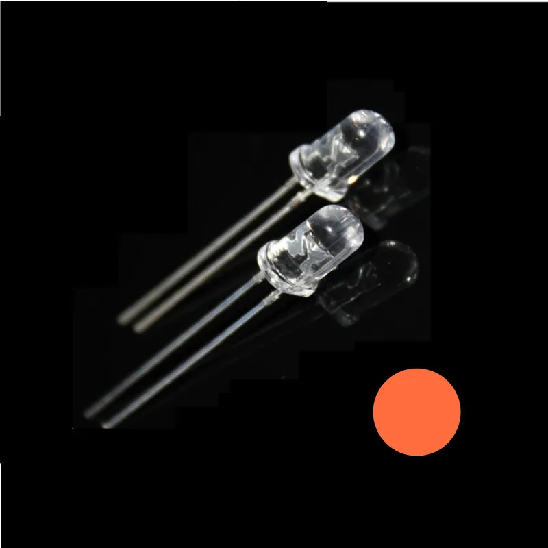 100 шт./лот 5 мм DC3.0-3.2V 2 0 в длинный контакт белый теплый красный синий зеленый