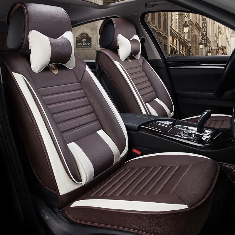 Универсальный кожаные сиденья автомобиля чехлы для Toyota RAV4 xa30 xa40 Mark X X120 X130 Reiz