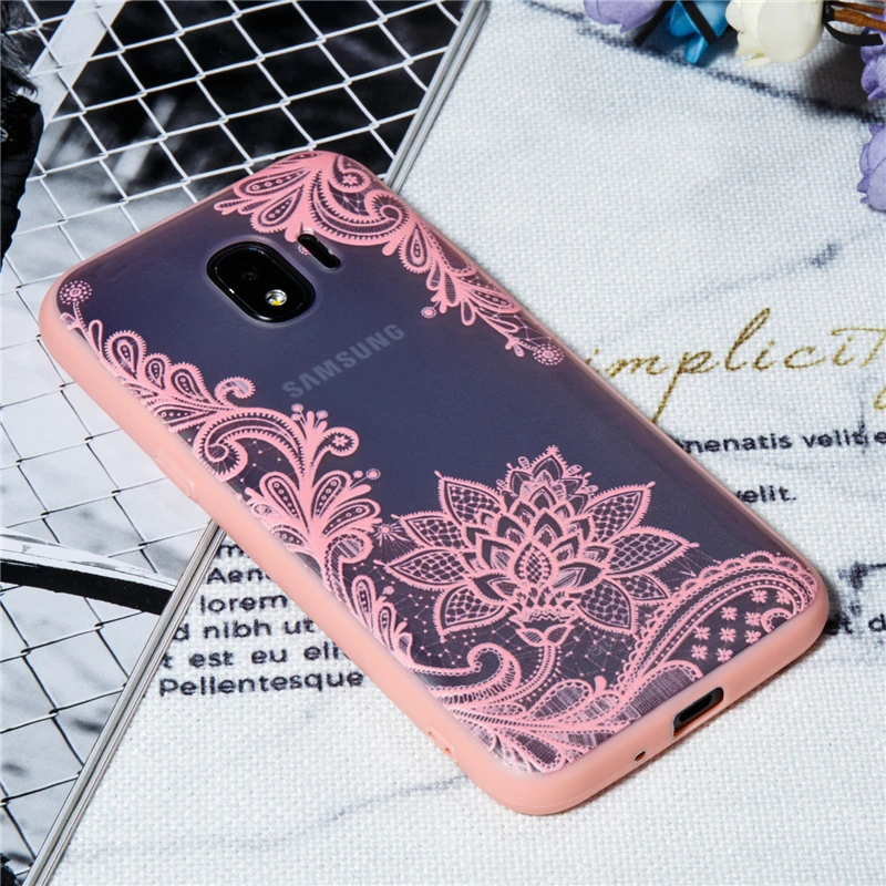 For Samsung Galaxy J2 Pro Case 2018 Lace Flower Relief Phone Cover Coque Fundas |