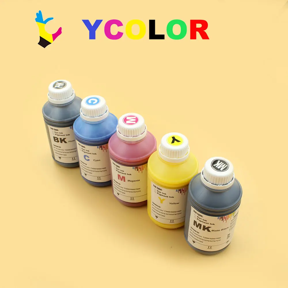 Пигментные чернила DGYCJLFP 500 мл для принтера Epson SureColor T3000 T5000 T7000 T3200 T5200 T7200 T3270 T5270 T7270