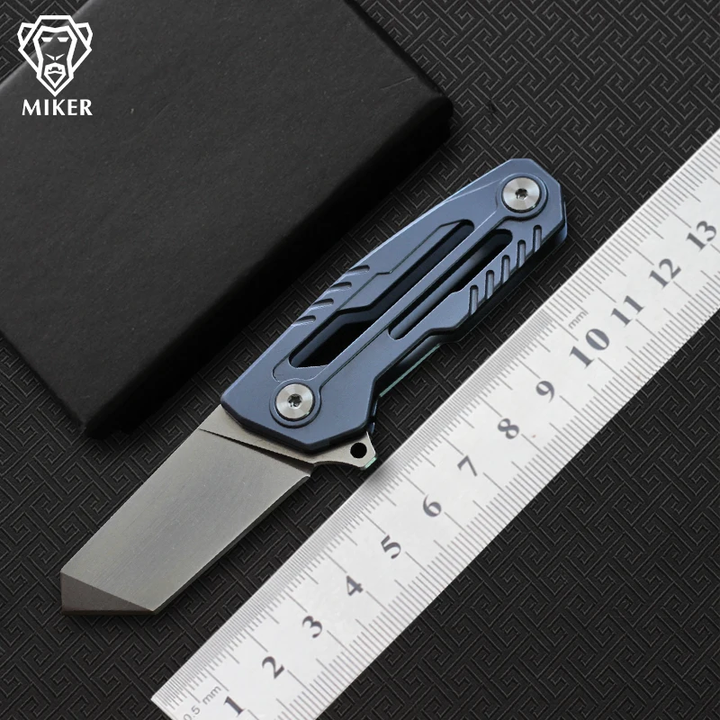 MIKER HY007 складной нож с титановой ручкой D2 стальным лезвием, нож для охоты, кемпинга, фруктов, EDC инструменты