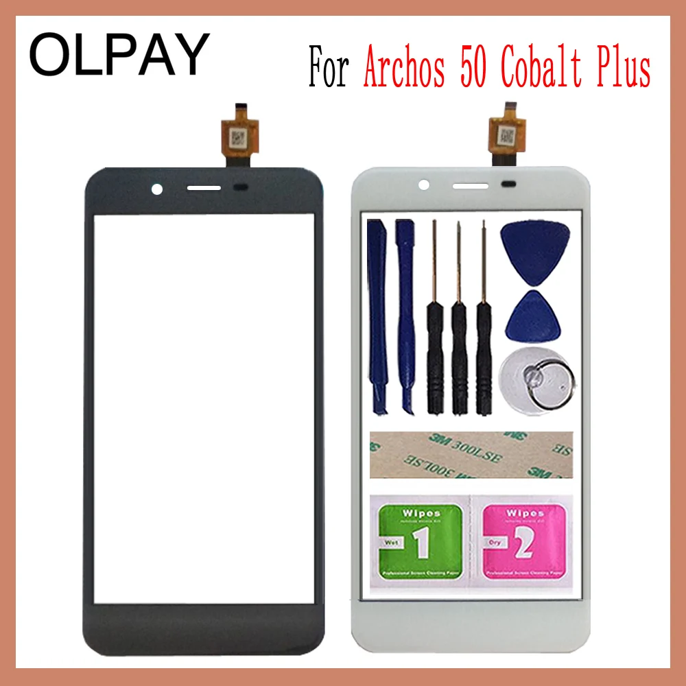 OLPAY 5," для Archos 50 Cobalt Plus сенсорный экран стекло дигитайзер панель объектив сенсор стекло Бесплатный клей и салфетки