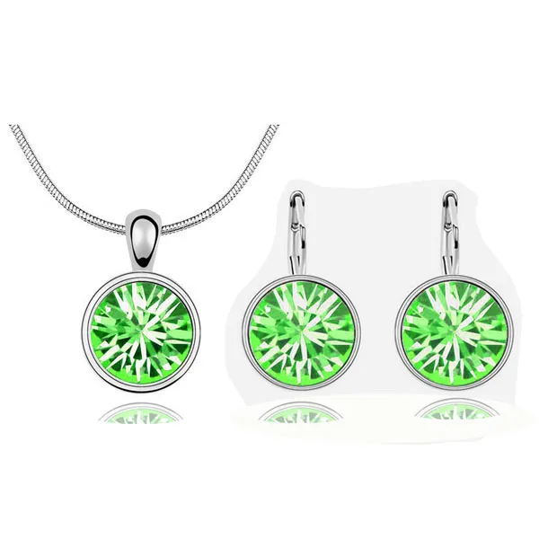 Блестящее циркониевое круглое ожерелье с подвеской в виде Луны серьги модные