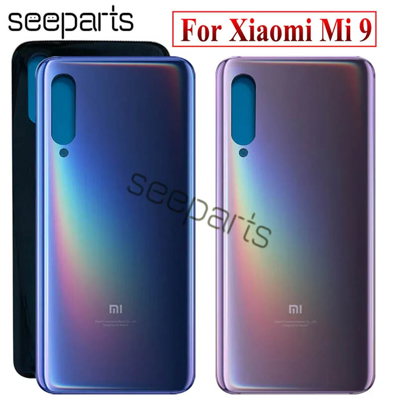 Для xiaomi mi 9 Задняя крышка батареи задняя дверь Корпус чехол стеклянная панель mi 9 Замена для xiaomi mi 9 крышка батареи