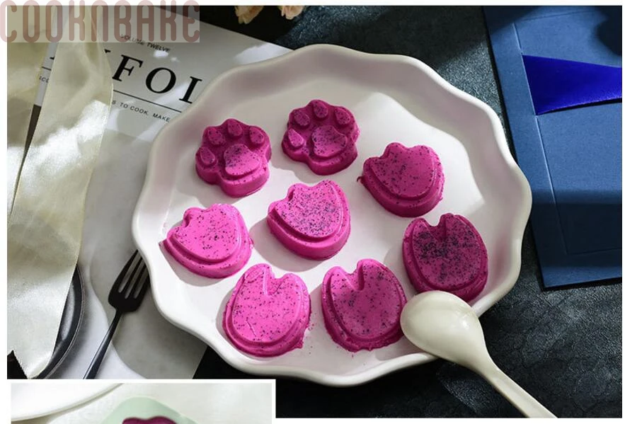 COOKNBAKE DIYDIY кошка утка Краб в форме лапы 3D силиконовая форма формы для выпечки