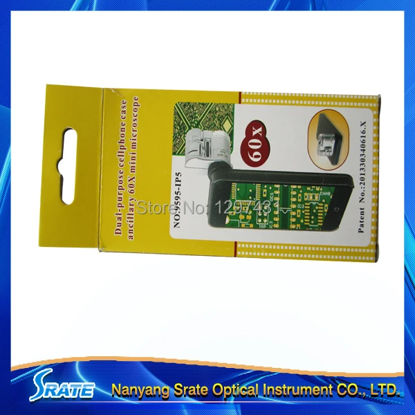 Светодиодный и УФ Мини карманный микроскоп e Лупа микро объектив 60X для iPhone 5/5S