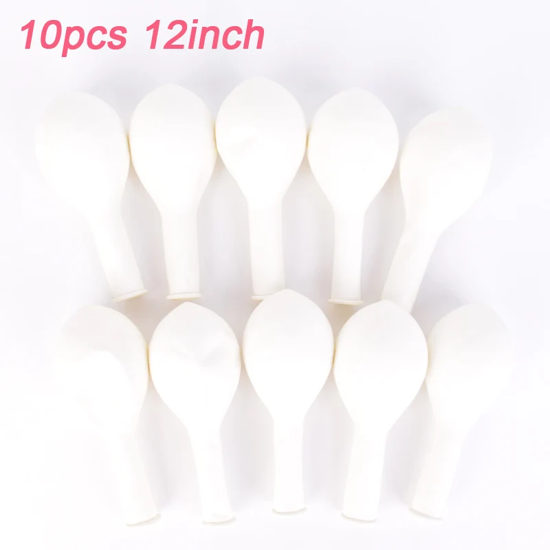 10pcs 12inch Гигантский белый круглый воздушные шары 18/36 дюймов Свадебные Макарон следа арка для фотосъемки с изображением украшения - Цвет: 10pcs 12inch