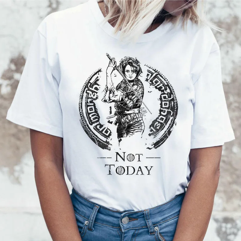 Valar Morghulis not today футболка Женская Топ Футболка женская хип-хоп 90s уличная одежда летняя Новинка