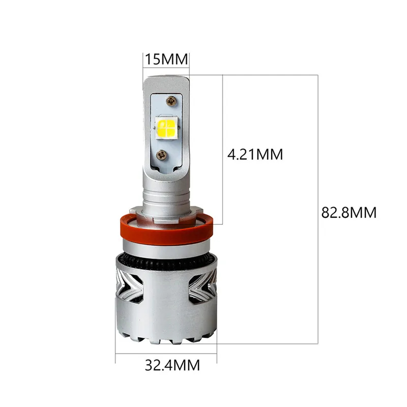 CN360 2 шт. LED H11 светодиодные автомобильные лампы для фар H8 H9 2019 новейшая модель с