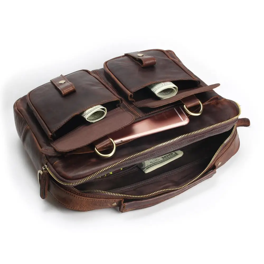 Сумка мужская из натуральной кожи модный саквояж на ремне через плечо мессенджер