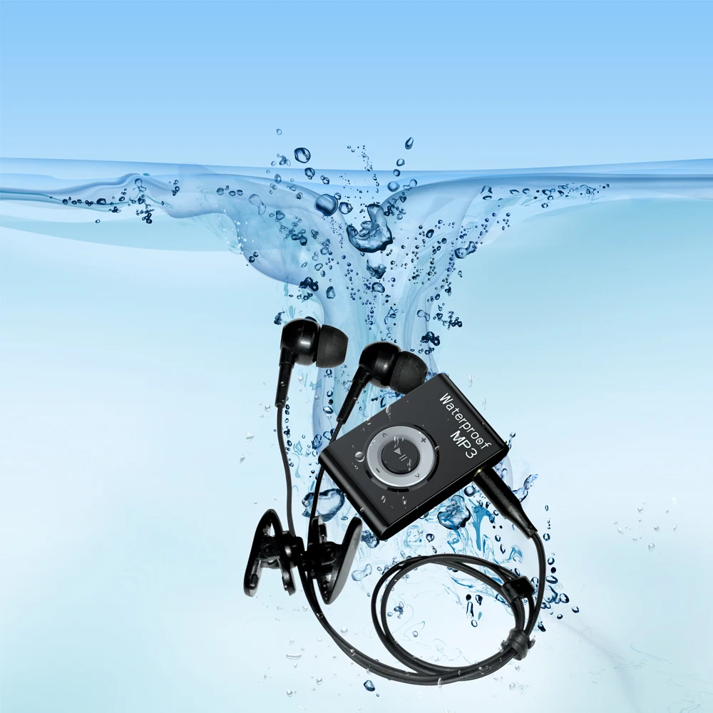8 ГБ IPX8 Водонепроницаемый MP3-плеер для плавания дайвинга серфинга спортивные