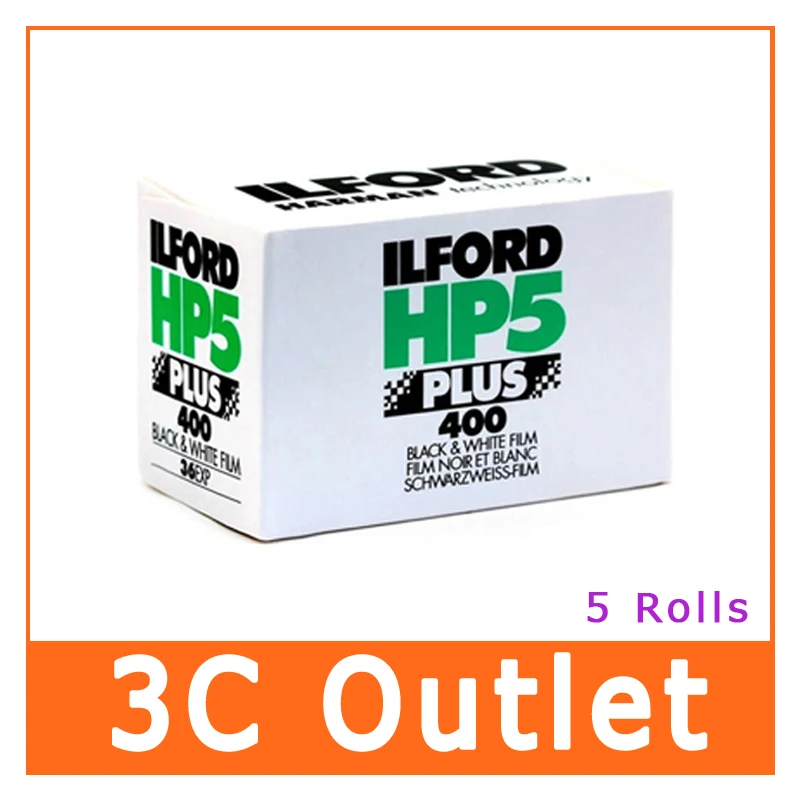 Ilford HP5 плюс 135-36 черные и белые негативная пленка(ISO-400) X 5 рулонов