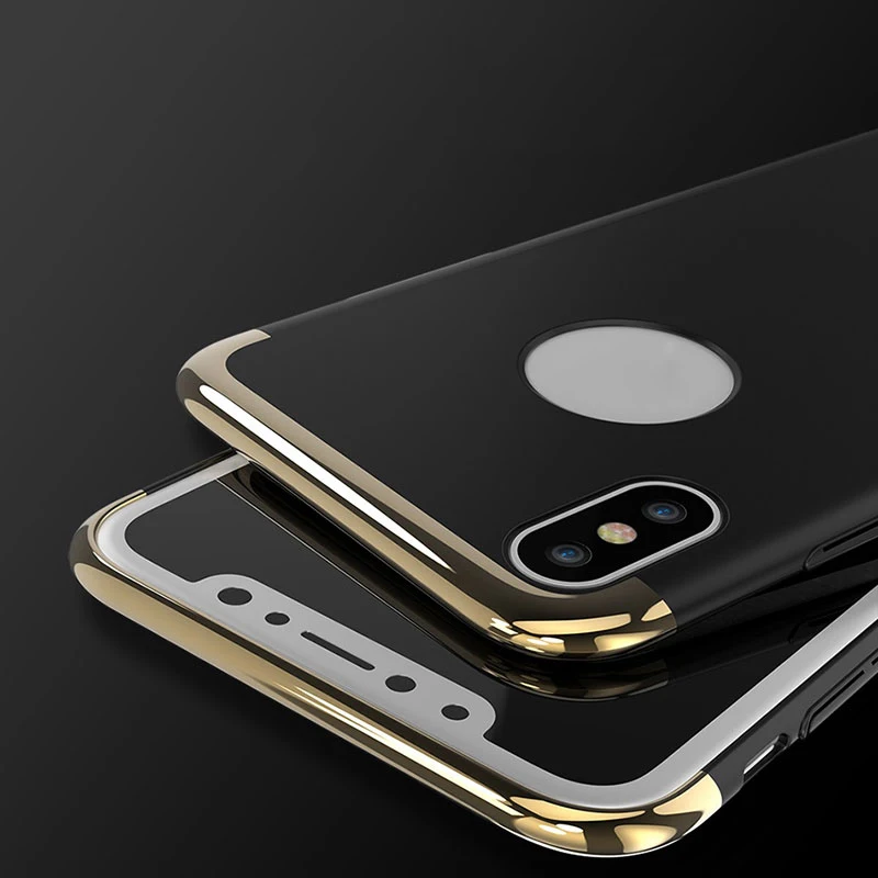 Luxury Plating Design Phone Case For iphone X Fashion Hard Protective Plastic Back Cover Slim Candy Color Cases iphoneX |