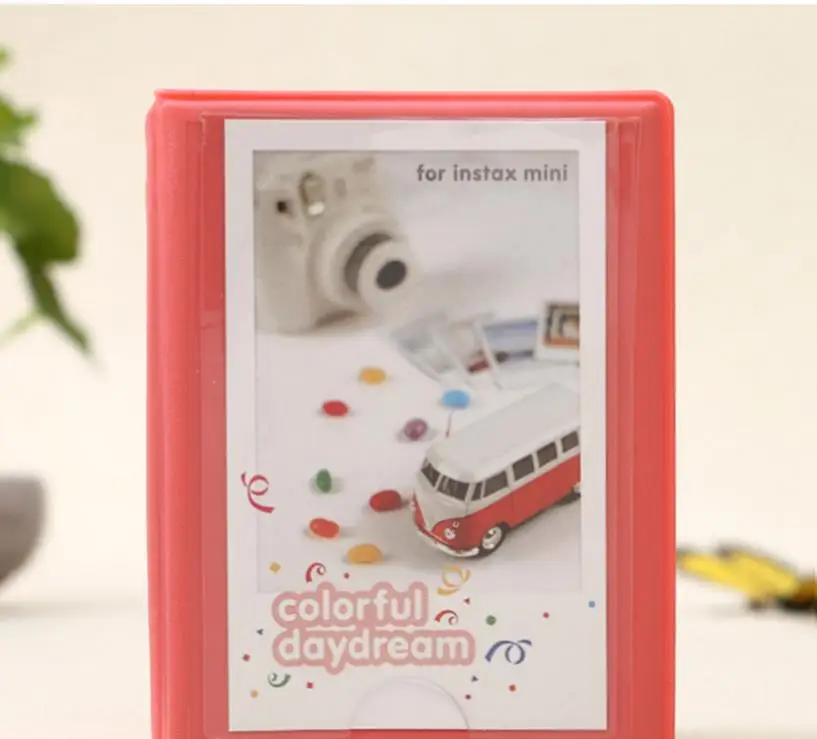 Dark pink Colooffice 28 карманов Fujifilm Instax Mini 8 пленок Instax Mini 70 25 50s 90 визитных карточек с моментом фотоальбом 1 штука - Цвет: Dark pink