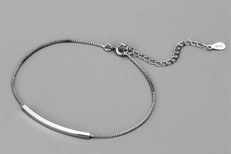 Bijoux, дизайн, 925 пробы, Серебряная линия, геометрические браслеты для женщин, мода для девушек, S925 браслет-цепочка