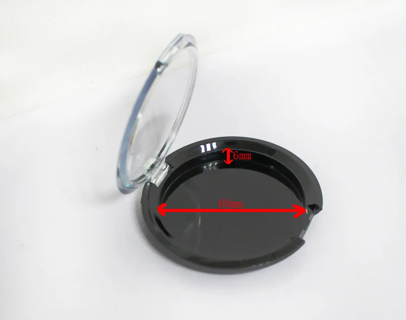 100pcs 15g  black eye shadow  jar with transparent cap / 15ml cosmetic containers empty eyeshadow case