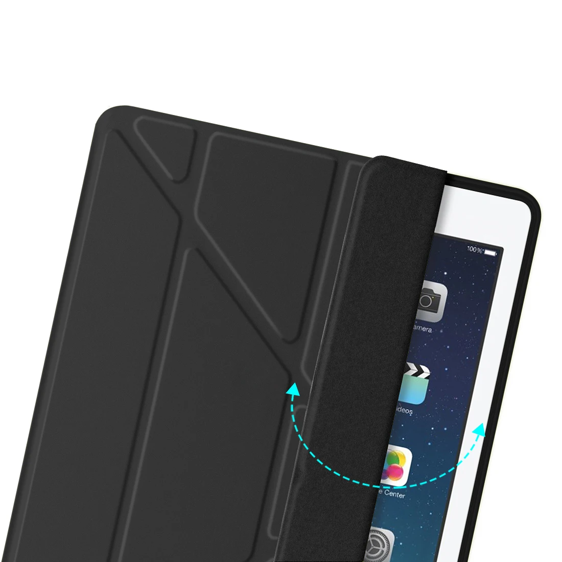 Для iPad Air 2 / Air 1 чехол, чехол для планшета Ультра тонкий тонкий кожаный PU+ силиконовый мягкий задний чехол для смарт-чехла для Apple iPad 5 6 автоматический спящий режим / пробуждение