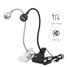 DC5V USB Светодиодная настольная лампа с зажимом, Гибкая Настольная лампа для чтения книг, учебы, офиса, прикроватная работа, детский ночник для дома