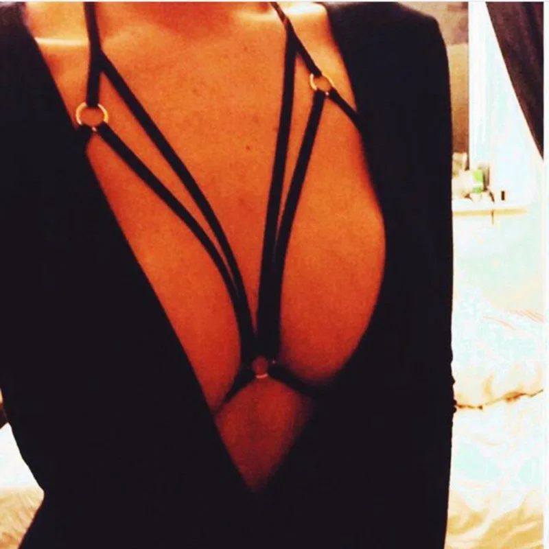 Портупея для бюстгальтера портупея связывания черная БДСМ готический Фетиш тела