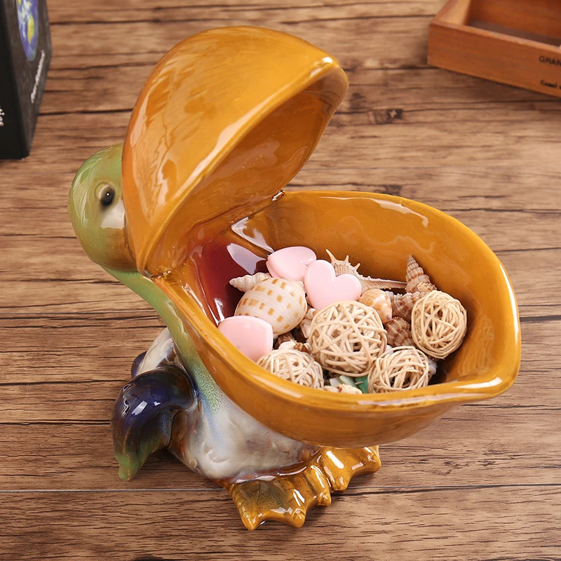 

Creative Toucan Statue Storage Box Decorative Porcelain Bird Organizer Canister Convenience Homeware Adornment Craft Furnishing