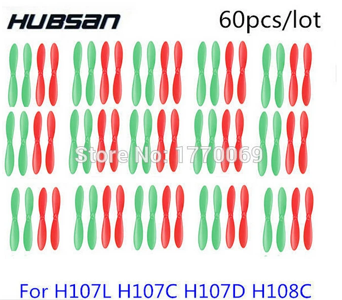60 шт. Hubsan X4 Квадрокоптер H107L H107C H107D H108C Y310B JXD385 винты квадрокоптера H107 A02 лезвие