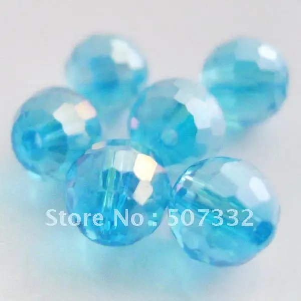 

Free shipping! 100pcs 12mm AAA Top Quality 5003 disco ball crystal glass beads Lake Blue AB colour DR0120402